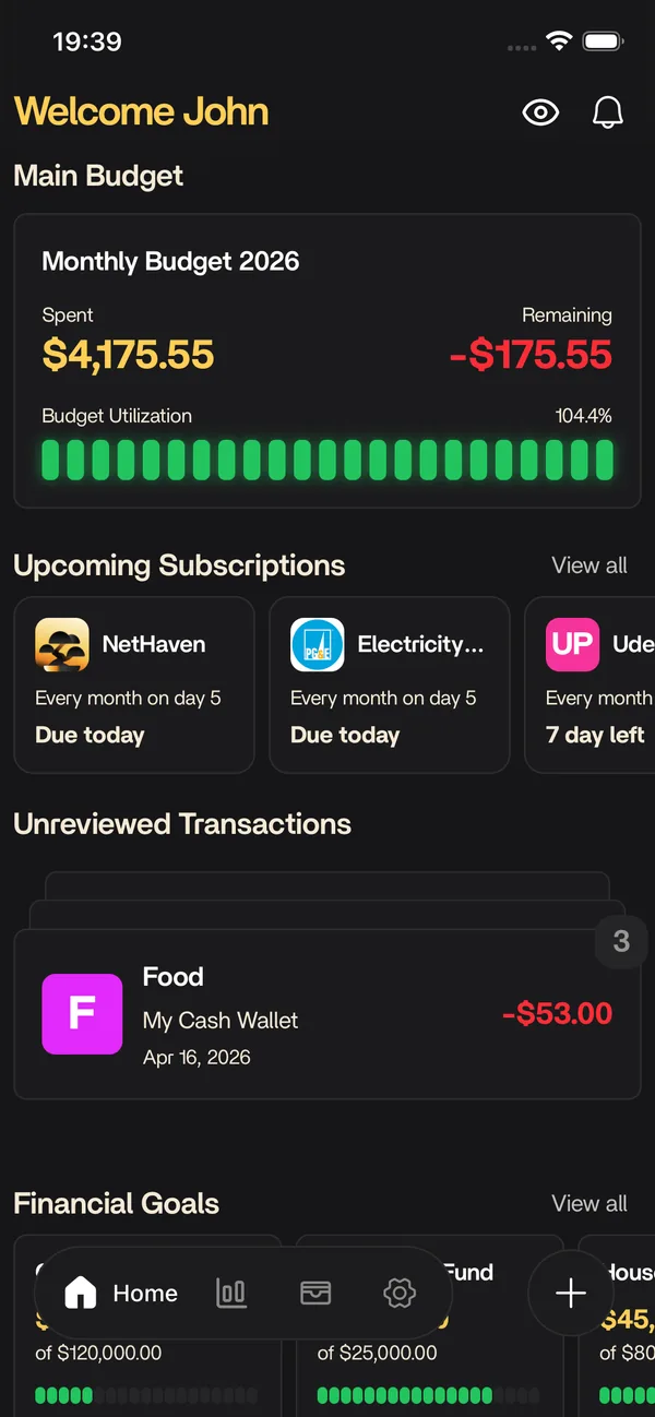 Nethaven home dashboard on iPhone